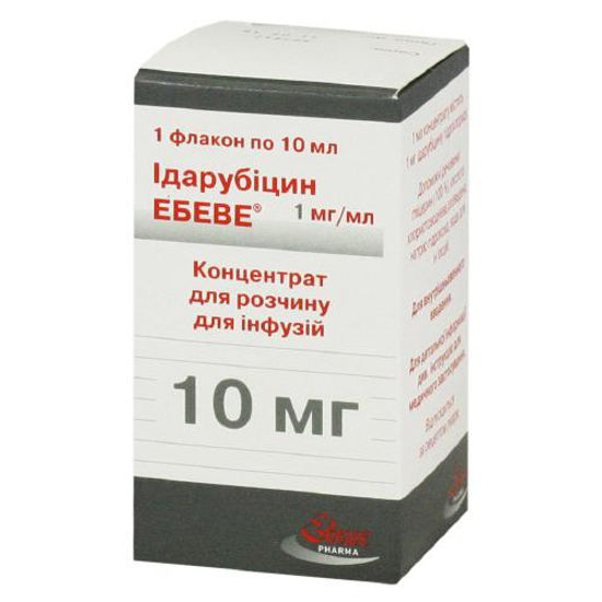 Ідарубіцин Ебеве концентрат для розчину для інфузій 1 мг/мл 10 мл (10 мг)